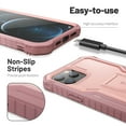 thumbnail image 6 of ExoGuard For iPhone 12/iPhone 12 Pro Case, Phone Case with Screen Protector and Kickstand (Pink), 6 of 7