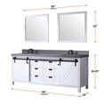thumbnail image 3 of White Double Vanity with Grey Quartz | 84 in. Wide and Faucet Included | Ensure Stain - free and Long - lasting Use, 3 of 4