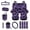 Bat Spider Web Violet, variant on Renewold Spider Web Star Black Car Seat Covers Full Set, with Steering Wheel Rear View Mirror Cover Safe Belt Pads Coasters Garbage Can Keychain Air Vent Storage Bag Halloween Car Decor, 15 PCS