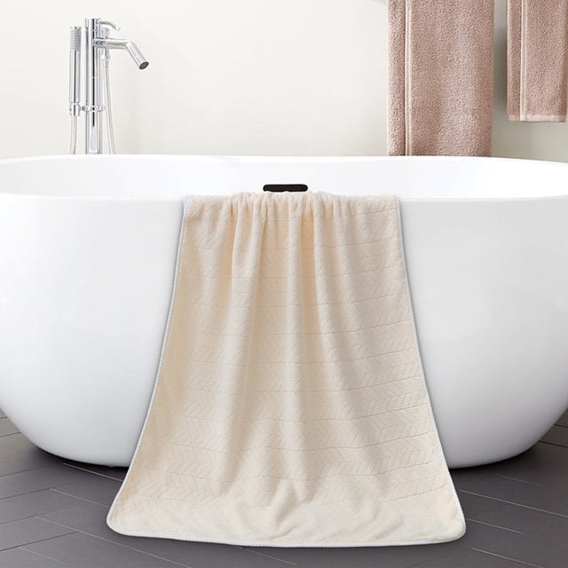 Fiudx Toalla de Terciopelo Coral, Toalla de Baño de Vellón Ultrasuave, Gorro para Secar El Cabello Muy Absorbente, Toalla de Playa Que No Suelta Pelusa, Ideal para Uso Doméstico, Playa o Actividades