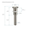 thumbnail image 4 of Kibi USA Bathroom Sink Pop Up Drain Stopper Full Cover without Overflow Oil Rubbed Bronze Brushed, 4 of 5