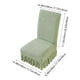 thumbnail image 3 of Funda de silla elástica de punto con diseño de pata de gato | Franela jacquard gruesa | Diseño de una sola pieza con volantes | Funda elástica para silla de comedor para decoración del hogar, 3 of 6