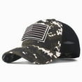 thumbnail image 4 of IDALL American Flag Hat Baseball Cap Spring And Summer Fashion Flag Hat Wash Old Letter Baseball Hat Running Hat Hats for Women Black One Size, 4 of 8
