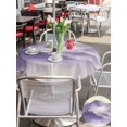 thumbnail image 5 of Outdoor Tablecloth with Umbrella Hole for Patio/Picnic/Party/Camping, Mountain Peak Waterproof Table Cloth Round Cover Washable, Purple Beige Mist Zen Modern Nature Fantasy (Dia 60"), 5 of 9