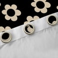 thumbnail image 4 of Homewish Brown Black Floral Blackout Curtains Set of 2 (52x84 Each),Cartoon Blossom Window Curtains,Cute Flower Curtains and Drapes For Girls Kids,Ultra Soft Home Decor, 4 of 6