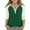 #0250-Army Green, variant on Cowsor Girl's Casual 3/4 Sleeve T Shirts Button V Neck Tunic Blouses Color Block Basic Tee Tops Loose Fit Summer Shirt