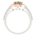 thumbnail image 4 of Clara Pucci 14K White/Rose Gold 1.86ct YellowMoissanite Solitaire with, 4 of 8