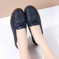 thumbnail image 3 of Big Size Women's Casual Loafers Slip On Leather Shoes Lightweight Casual Walking Shoes Female Moccasins Classic Penny Loafer Flats Boat Shoes, 3 of 8