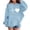 Light Blue, variant on YunPes Oversized Hoodie Sweatshirt for Girls Heart Print Trendy Preppy Pullovers Tops Teen Casual Baggy Fall Clothes with Kangaroo Pocket
