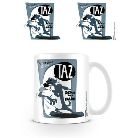 Takes Mug - Looney Tunes - Ceramic Coffee Mug / Cup (Taz - The Tasmanian Devil - Retro Design)