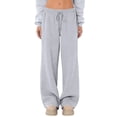thumbnail image 3 of Nestiefly Wide Leg Sweatpants Women Fleece Sweat Pants Fall Spring Clothes 2026 Baggy Jogger Sweatpant with Pockets Light Gray L, 3 of 5