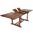 thumbnail image 2 of All Things Cedar 7 Pièces Double Feuille de Papillon Teck Extension Table Empilable Ensemble avec Coussins Blancs, 2 of 3