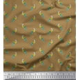 thumbnail image 1 of Soimoi Rayon Crepe Fabric Dot & Parrot Bird Print Sewing Fabric Yard 46 Inch Wide, 1 of 3