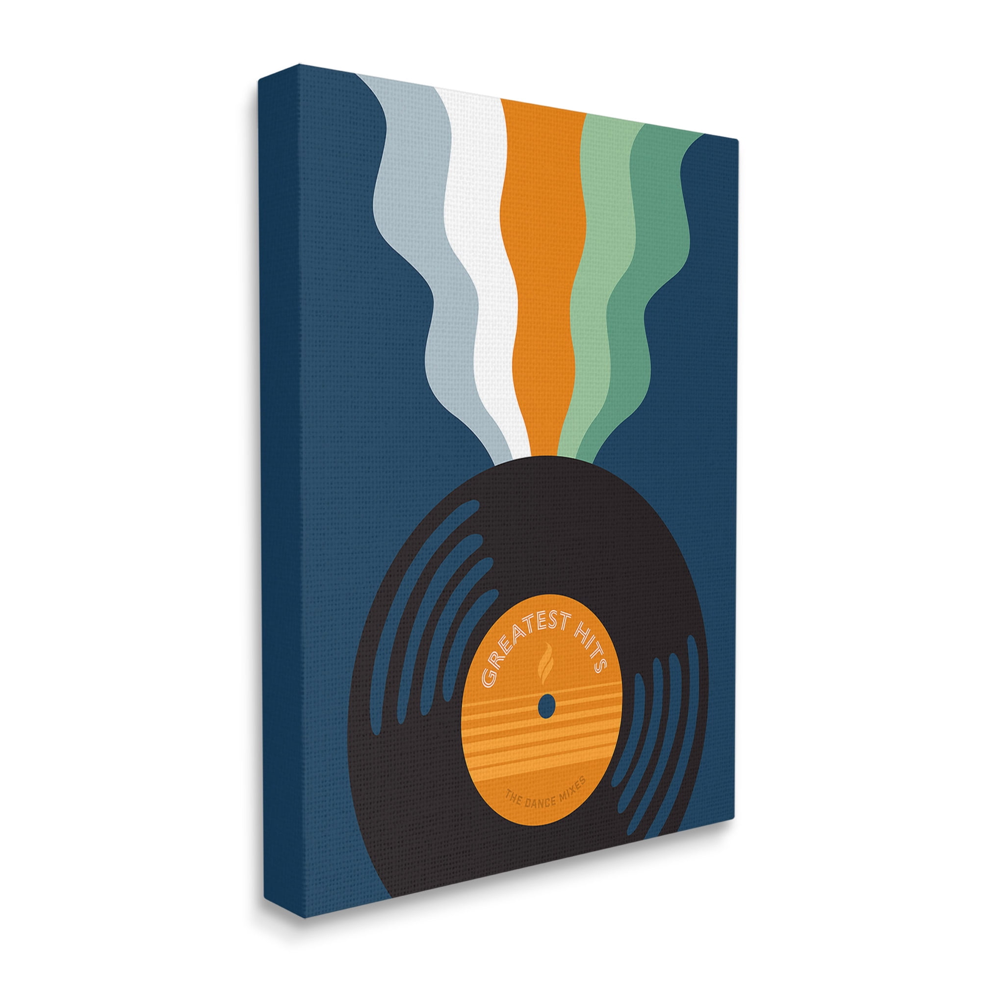 Stupell Industries Groovy Vinyl Record Novelty Painting Gallery Wrapped Canvas Art Print Wall Art, 16 x 20