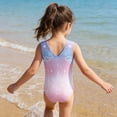 thumbnail image 6 of Bainana Toddler Swimwear For Girls Kids Cartoon Print Sleeveless V Neck Romper Swimsuit Soft Stylish Fit Girl'S Summer Seaside Beach Swim Wear Size 7-8 Years Light Pink, 6 of 6