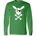 thumbnail image 3 of Inktastic Cute Easter Pirate Bunny with Eyepatch and Earring Long Sleeve T-Shirt, 3 of 5