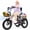 Pink, variant on ESKUTE Adult Electric Tricycle, Folding Step-Thru E-Trike with Removable Battery, 18" x 3.0" Fat Tires, Long Range 3-Wheel Electric Bicycle for Daily Riding UL2849, Black
