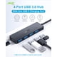 thumbnail image 2 of Hub USB Acer de 4 puertos USB 3.0 con puerto de alimentación USB C, cable de 2 pies, 2 of 8