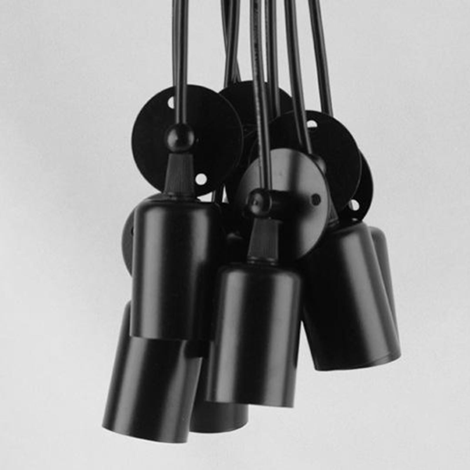 Iron Pendant Light, Creative Shape Ceiling Light, E27 Chandelier, Modern 3-Head