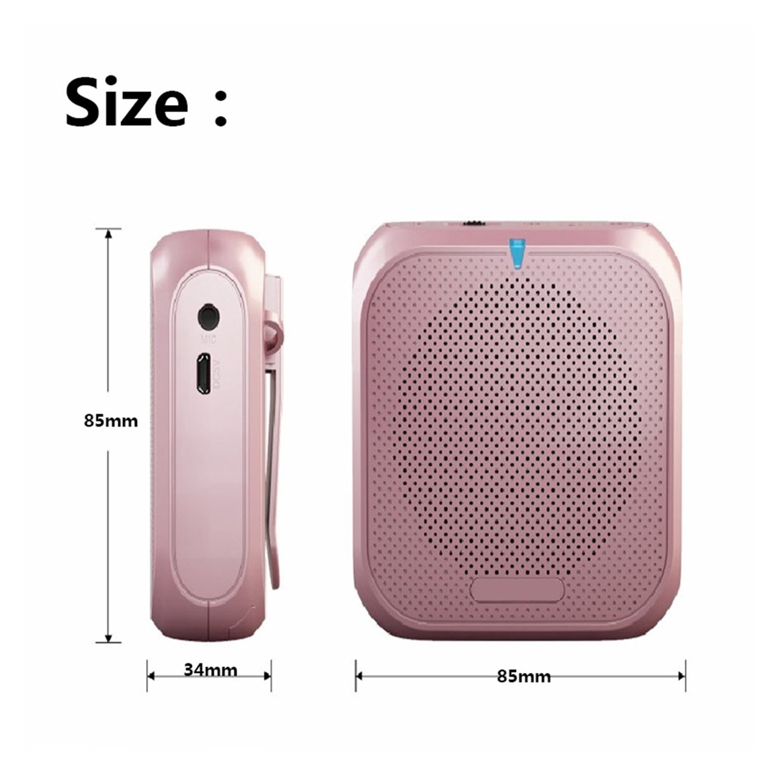 Mini Megaphone Voice Amplifier With Wired Microphone Mini Audio Speaker Support USB Disk And TF Card Player ,Easy to Operate