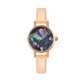 thumbnail image 1 of Reloj unisex de moda con esfera redonda y elegante reloj de pulsera analógico de cuarzo (banda beige con espejo negro), 1 of 3