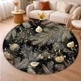 thumbnail image 5 of Circle Area Rug, Christmas Golden Doodle 1 Washable Non-Slip Floor Carpet, Soft Rug for Living Room Bedroom Decor 59 Inch, 5 of 6
