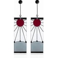 thumbnail image 1 of 925 Sterling Silver Tanjiro Earrings,anime Demon Slayer Cosplay Tanjiro Black Earrings Ear Clip Kimetsu No Yaiba Hanafuda Halloween For Men Women Earr, 1 of 5