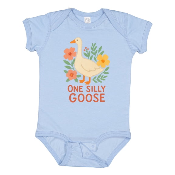 Inktastic One Silly Goose Cute Animal Design Boys or Girls Baby Bodysuit