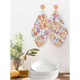 thumbnail image 2 of Easter Eggs Kitchen Dish Towels for Drying Dishes Set of 2, Colorful Eggs Spring Flowers Leaves Garden Plants Waffle Weave Microfiber Hand Tea Bathroom Towels Quick Dry & Absorbent Towel 12x12, 2 of 7