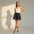 thumbnail image 4 of Elephant Print Relaxed Summer Shorts with High Elastic Waist and Pocket, 4 of 7