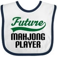 thumbnail image 3 of Inktastic Future Mahjong Player Boys Baby Bib, 3 of 4