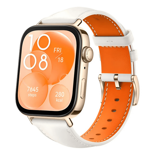 Smartwatch Huawei Watch Fit 3 Cuero Blanco con GPS, Monitoreo de Salud y Batería de Larga Duración