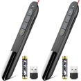 thumbnail image 2 of NSKBBM-（2 Units） Wireless Presenter Remote Presentation Pointer Clicker with Hyperlink & Volume Control USB PowerPoint Slide Advancer for Mac Laptop PC Computer Keynote, 2 of 4
