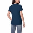 thumbnail image 5 of Lovskoo Womens Pregnant Nursing Slim Fit Tops Short Sleeve Cotton Crew Neck Breastfeeding T-Shirts Stretch Soft Comfy Tees Navy 2XL, 5 of 9