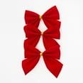 thumbnail image 3 of Red Bow Flocking Soft Texture Christmas Tree Accessories Christmas Decorations Gift Box Bow 12/24/36/48Pcs, 3 of 6