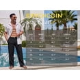 thumbnail image 7 of RICHCOIN Men Casual Pants Regular Fit Elastic Waist Lightweight Trousers Pleated Dress Pants For Men Beach with Pocket, 7 of 7