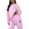 thumbnail image 3 of THLAI Sudaderas de Gran tamaño para Mujer Sudaderas con Capucha de Lana Manga Larga con Estampado de Letras Jersey Tops Sudadera Suelta 2023 Trajes de otoño, 3 of 5