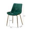 thumbnail image 2 of Roundhill Furniture Avant 5-Piece Round Dining Set, Trestle Dining Table with 4 Side Chairs, Green, 2 of 14