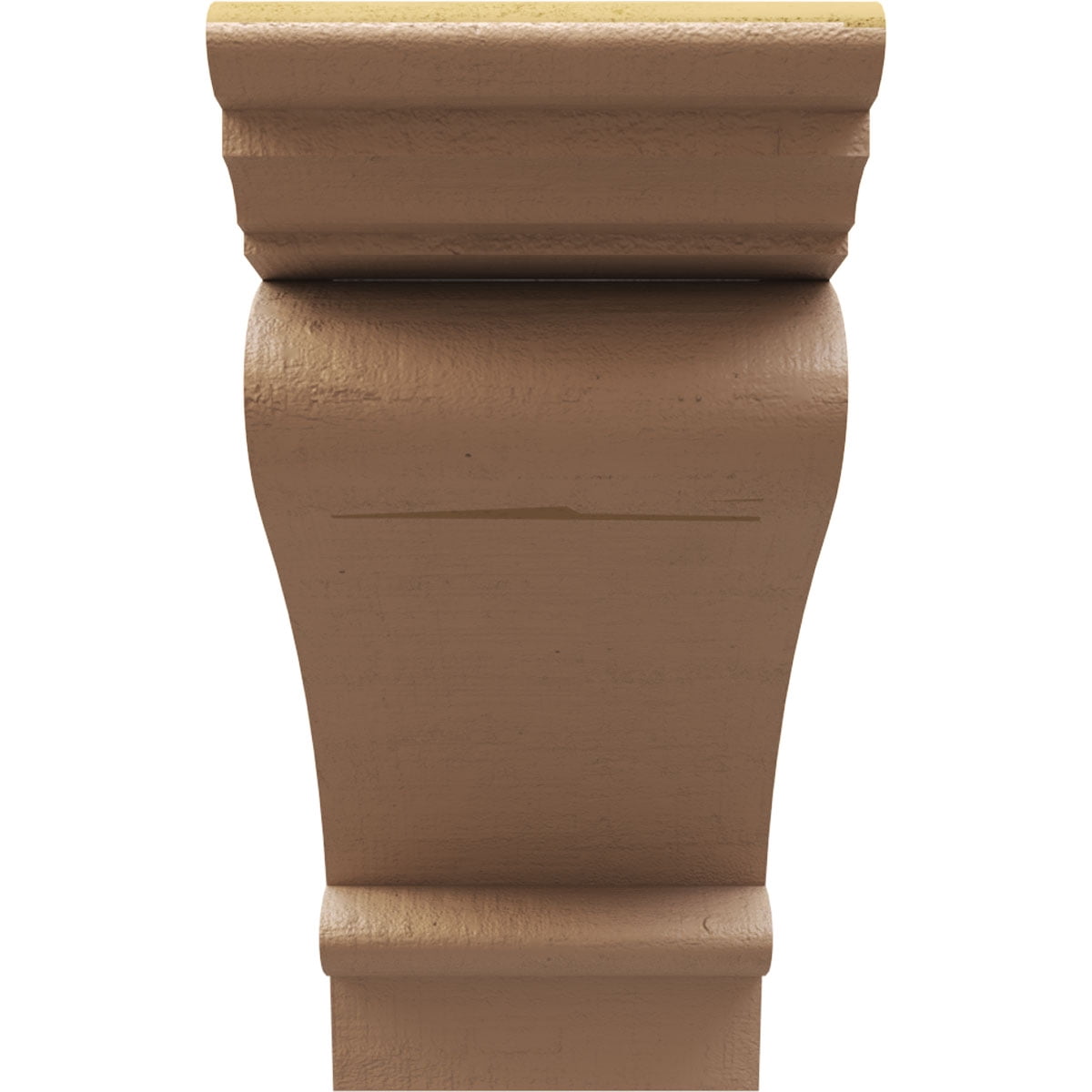 8"W x 24"D x 16"H Classic Mayflower Rough Cedar Woodgrain TimberThane Corbel, Primed Tan