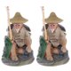 thumbnail image 1 of 2 piezas decorativas de modelo de pescador para pecera, adornos para mesa de arena, 1 of 7
