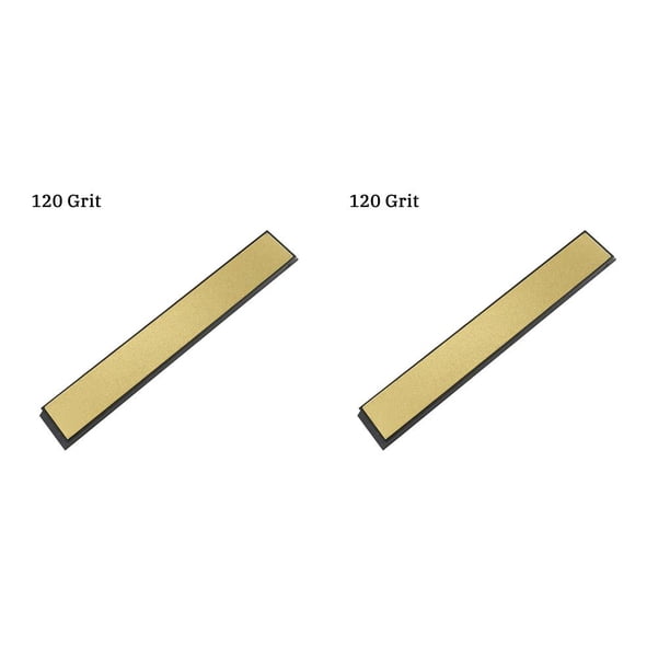 Inteprter Afilador de herramientas de cocina, afeitadora de tijera, cortadora, herramienta de afilado, bloque de piedra de afilar de cocina, grano 120 oro malla 120 2piezas Inteprter CBP151078