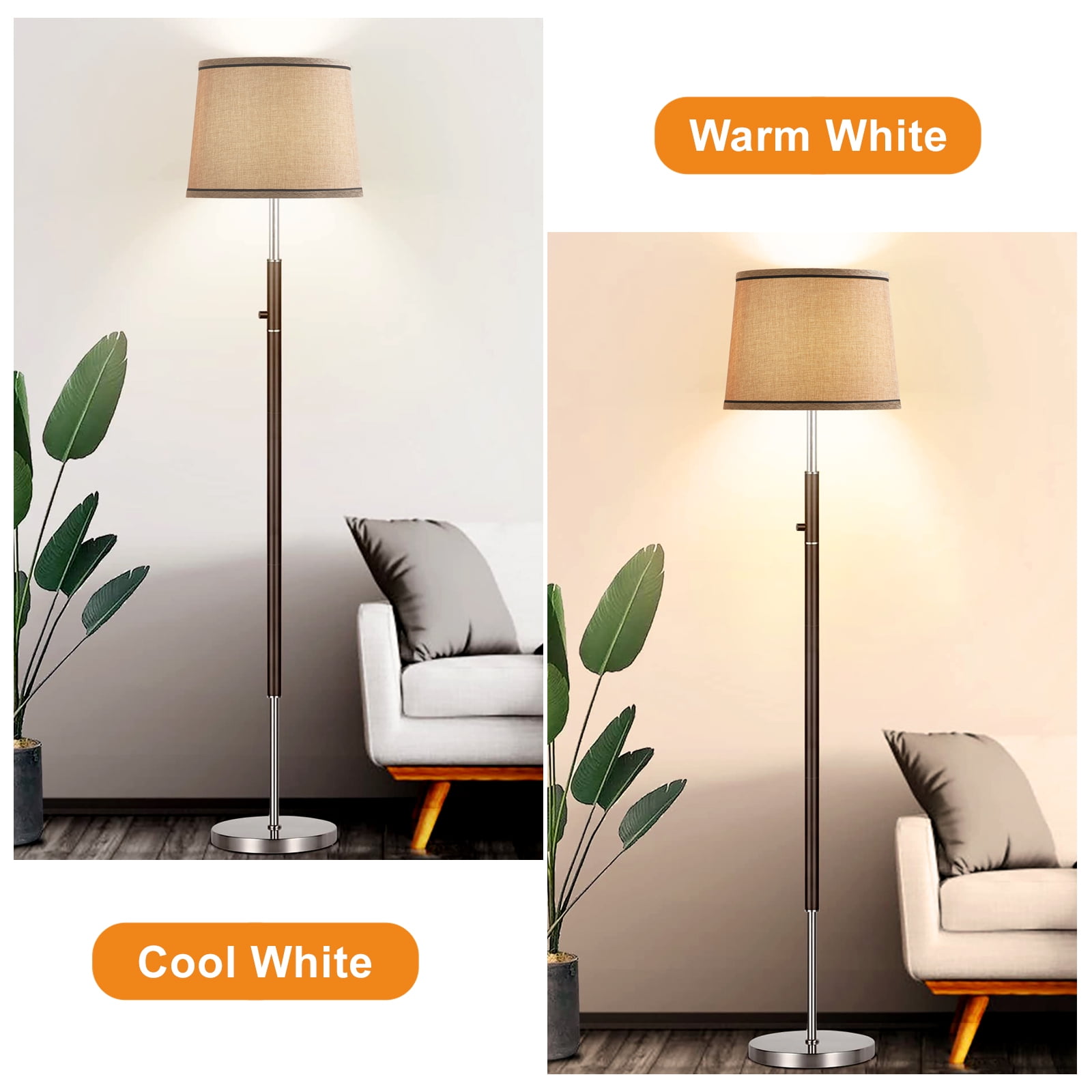 NATYSWAN Lampshades Set of 2, Medium Fabric Lampshades for Table Lamps, Floor Lamps, 13" Top x 11" Bottom x 10" High (Spider Fitter), Harp Holder Included