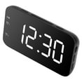 thumbnail image 3 of Digital Alarm Clock, View The Current Temperature Dual Alarm Setting Portable Digital Alarm Clocks, For Hotel Bedroom Condo Home White, 3 of 8