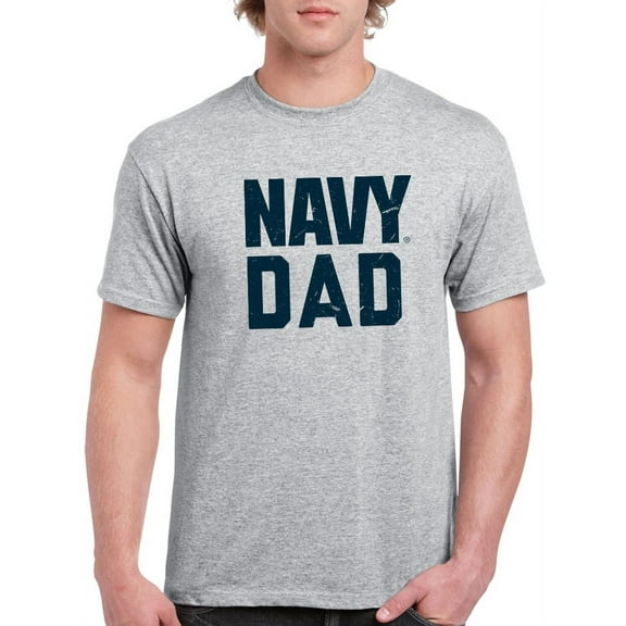 Navy Dad Men T-Shirt, Male Medium