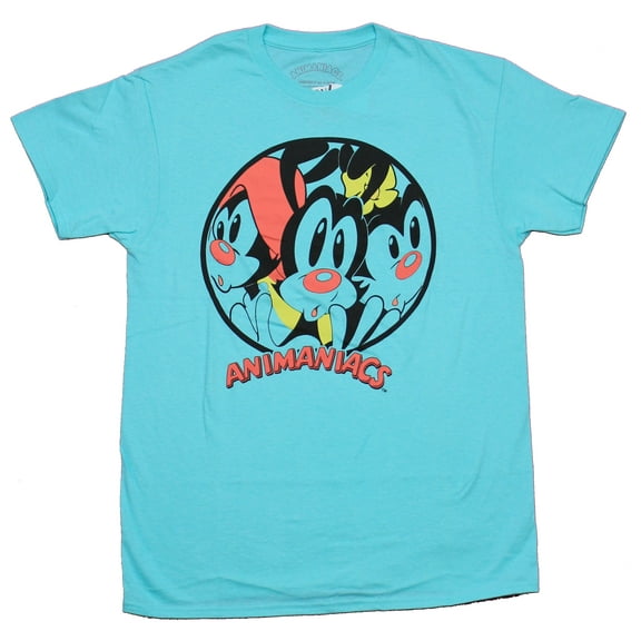 Animaniacs Mens T-Shirt - Wacko Jacko & Dot Crammed in a Circle Logo (3X-Large)
