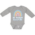 thumbnail image 3 of Inktastic My Mamaw Loves Me Girls Retro Rainbow Girls Long Sleeve Baby Bodysuit, 3 of 5