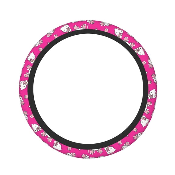 Saiise Sanrio Print Steering Wheel Covers for Car,Truck and SUV,Universal 15 inch Steering Wheel Cover Protection