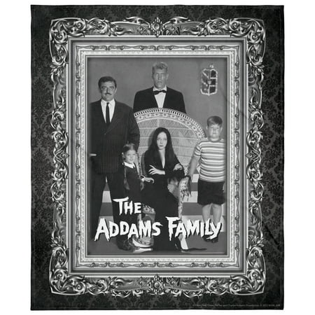 MGM The Addams Family Classic TV Series Gomez Morticia Wednesday Pugsley Lurch Soft Throw Blanket 48 x 60 Dorm Bedroom