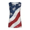 thumbnail image 4 of Qetyuw 4th of July Tank Tops for Women Plus Size Patriotic American Flag Print Tshirts Loose Fit Sleeveless T-shirts Cami Athletic V Neck Tanks Summer Tops for Women 2024, 4 of 5