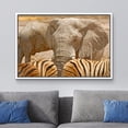 thumbnail image 2 of wall26 Framed Canvas Print Wall Art African Safari Elephants &amp; Tiger Stripes Nature Animals Photography Realism Rustic Scenic Landscape Colorful for Living Room, Bedroom, Office - 24"x36&quo, 2 of 5
